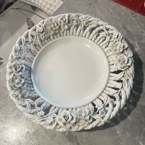 VTG Italian Capodimonte Woven Bowl